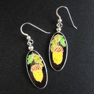 acorn oak earrings