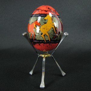 egg art horses